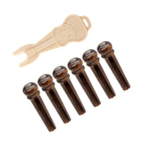 Maxbell 6 Pieces Bridge Pins Portable Accs Replacement Spare Part Guitar Bridge Pins