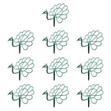 10x Garden Plant Holder Support Rings Park Lawn Peacock Plant Support Stakes