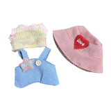 Maxbell 2xDoll Clothes for 15cm Plush Doll Stylish Stuffed Animals Clothes DIY Cartoon