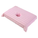 Maxbell Cotton Massage Table Face Hole Towel with Face Breath Hole for SPA Bed Table Pink