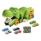 Maxbell Dinosaur Transporter Truck Storage Funny with Mini Cars for Babies Gift Toys 6 small cars and map