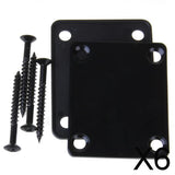 Maxbell 6xBlack Neck Plate w/ Screws For Fender Strat Electric Guitar