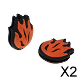 Maxbell 2x2 Piece Silicone Flame Tennis Racket Shock Absorber Shockproof Damper Orange