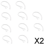 Maxbell 2x10 Pieces Ear Hooks Loop Clip Replacement for Bluetooth Headset 6.3mm H Clear