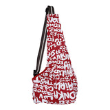 Maxbell Maxbell Pet Dog Cat Puppy Sling Single-Shoulder Bag Carrier Holder Tote Red Letter M