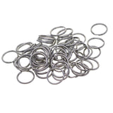 Maxbell 100 Pieces Blank Stainless Steel Split Key Rings 15mm Blanks Iron Keyring Hoop Metal Loop Ring Findings Connector - Aladdin Shoppers
