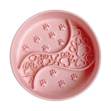 Maxbell Pet Dog Slow Feeder Bowl Non Slip Food Storage Container Dogs Kitty pink