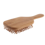 Maxbell Maxbell Natural Bamboo Paddle Hairbrush Massage No Static Cushion Brush Comb Square