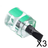Maxbell 3xPortable Screwdriver Kit Repair Tools Transparent Handle Precision Repair Green