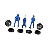 Maxbell 1/64 People Figures Miniature Diorama Figures for Micro Landscapes Dollhouse blue