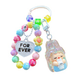 Maxbell Bunny Girl Key Chain Party Favors Bag Pendant for Lovers Girls Birthday Gift White