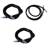 Maxbell 3x3mm Rubber Cord Necklace Choker Chains W/Stainless Steel Closure 12" 14" 16"