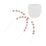 Maxbell 2x Temporary Tooth Decoration Brace Accessory Brace Chain Ligature Ties Red