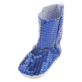 Maxbell Fashion Blue Sequins Boots Shoes for Doll