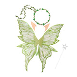 Maxbell Fairy Wings Cute Halloween Costume Accessories Decor Comfortable Fancy Dress Green