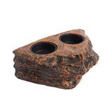 Maxbell Reptile Magnetic Feeder Ledge Reptile Food Dish for Animals Lizard Reptisoil Double Bowl