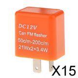 Maxbell 15x2Pin Electronic Flasher Relay Fix For LED Turn Signal Lamp Hyper Flash 12V