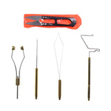 Maxbell Fly Tying Tools Disc Bobbin Threader Portable Fly Tying Bobbin Thread Holder 5pcs Gold Holder
