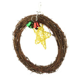 Maxbell Maxbell Bird Swing Parrot Stand Platform Rattan Hoop Chew Toy for Hamster