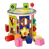 Maxbell Colorful Bead Maze Roller Coaster Wooden Educational Circle Toy for Kids