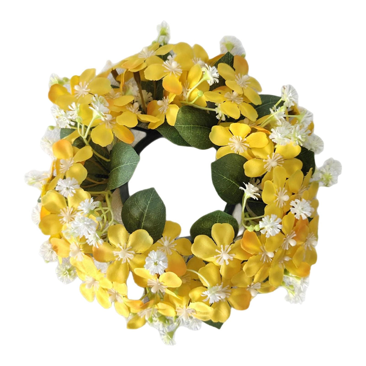Maxbell Artificial Front Door Wreath Centerpieces Gift Decor for Window Home Wedding yellow