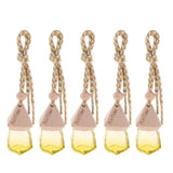 Maxbell Maxbell 5Pcs 6ML Car Hanging Perfume Bottle Essential Oil Pendant Decor Yellow