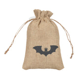 Maxbell Halloween Burlap Gift Bags with Drawstring for Wedding Birthday Thanksgiving Style E