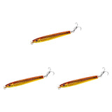 Maxbell 3x Top Water Fishing Lures with Hook for Men Outdoor Activities Boat Fishing Gold
