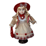 Maxbell Collectible Victorian Porcelain Doll Beautiful Clothes Girl Standing Figures