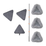 Maxbell Foldable Triangle Mop with Microfiber Pad Cleaning Mop for Tile Ceiling Wall
