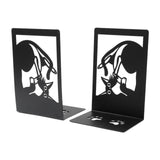 Maxbell 2Pcs Cat Bookends Nonskid Cartoon Book Holders for Shelves Table Living Room Style B