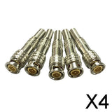 Maxbell 4x5X Solderless No Welding Joint BNC Male Coax Connector Adapter Plug
