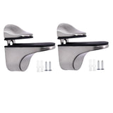 Maxbell Maxbell Glass Shelf Support Clamp for 3-21mm Glass for Bedroom Bedside Table Shelves Brushed