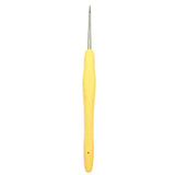 Maxbell 2pcs Soft Grip Handle Iron Metal Crochet Hook for Sewing Crafts 1.0mm 1.5mm