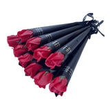 Maxbell 10Pcs Rose Bouquets Romantic for Special Occassions Birthday Congratulations Red