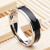 Maxbell Fashion Titanium Stainless Steel Band Ring Jewelry for Men Black Size 9 - Aladdin Shoppers