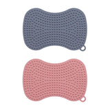 Maxbell 2Pcs Silicone Dish Brush Kitchen Gadget Tool Accessories Soft Kitchen Sponge