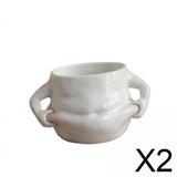 Maxbell 2xCeramic Coffee Mug Water Cup Durable Housewarming Gift Cute for Home Wedding