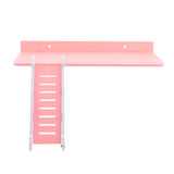 Maxbell Maxbell Wooden Platform and Ladder Set for Chinchilla Hamster Climbing pink