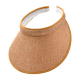 Maxbell Sun Visor Hat Comfortable Lightweight Clip on Visor for Tennis Beach Cycling Khaki