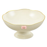 Maxbell Decorative Pedestal Bowl Drainage for Drawing Room Banquet Family Gatherings Beige