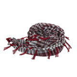 Maxbell Outdoor Arabic Scarf Breathable Desert Keffiyeh for Camping Sports Women Men Dark Red