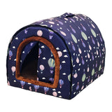 Cat Cave Bed Pet Tent Courtyard Nonslip Bottom 2 Ways Use Yard Hut Dog House Balloon