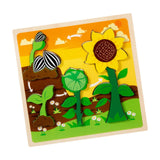 Maxbell Wood Puzzle Gifts Portable Hands on Learning Fine Motor Skills Jigsaw Puzzle Sunflower