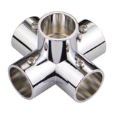Maxbell Round Pipe Connector Sturdy Tube Mount for Display Stand Frame Clothes Rails 5 Way