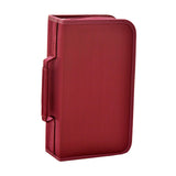 Maxbell DVD Case Holder Organizer 128 Capacity with Handle CD Case Storage for Trips Burgundy
