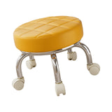 Maxbell 360° Rotating Roller Stool Lazy Housework Stool for Living Room Home Offic Orange