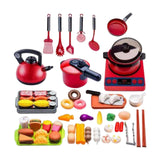 Maxbell 61 Pieces Kitchen Cooking Toy Set Fun Playset for Children Age 3+ Years Kids