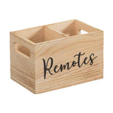 Maxbell Remote Control Holder Wooden Remote Organizer for Countertop NightStand Desk