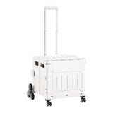 Maxbell Folding Shopping Cart Multipurpose Luggage Trolley for Camping Office Moving White